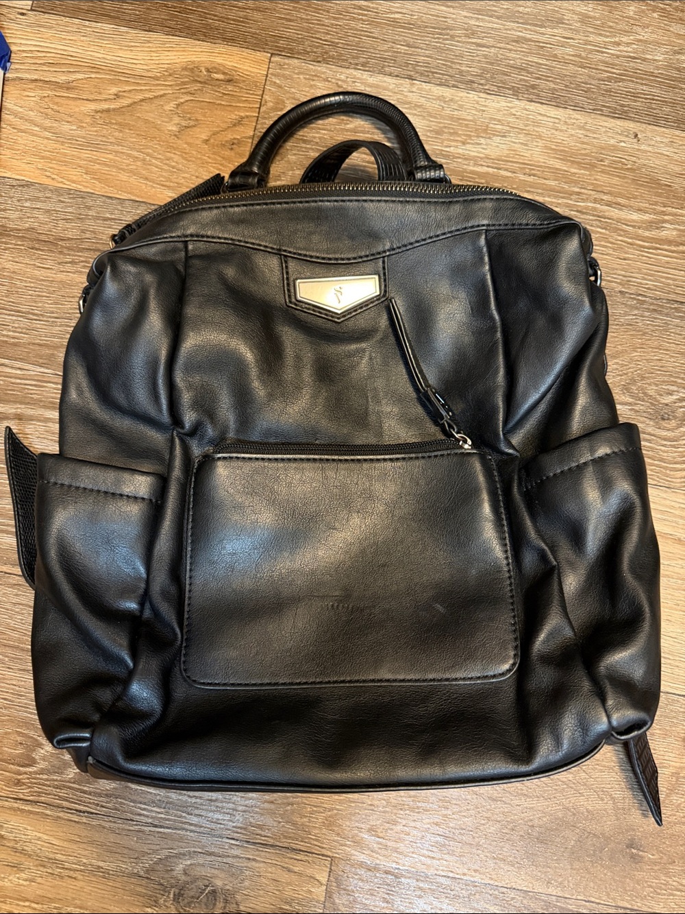 Simply Vera Vera Wang Black Faux Leather Backpack
